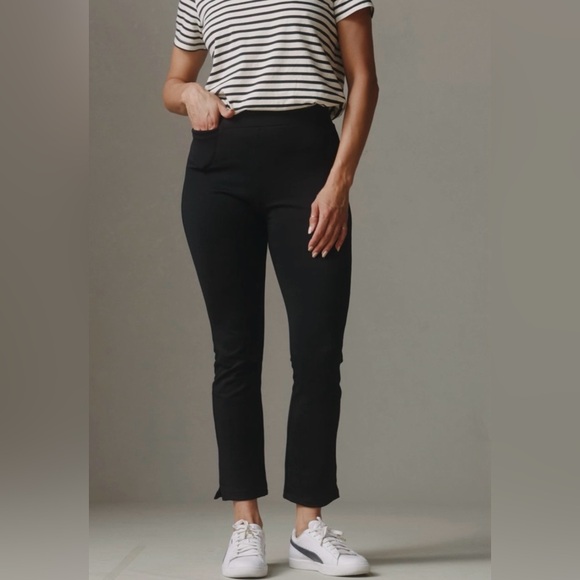 NEW American Giant Black Ponte Kick Flare Pant, Ankle Slits, Small Pocket M (10) - Picture 5 of 16